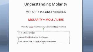 Understanding Molarity chem amp bio Introduction [upl. by Mayer662]