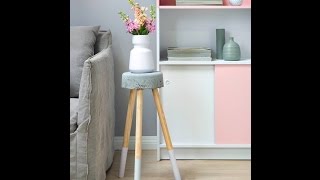 Create with paint concrete bedside table [upl. by Jobina742]