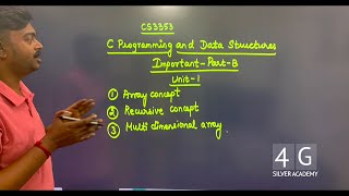 C programming and Data Structures Important questions CS3353 Feb 2024 Exam 4G Silver Academy [upl. by Hanyaz]