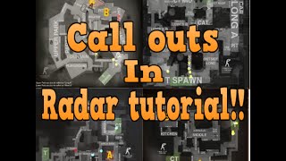 CSGO Call Outs in Radar Tutorial [upl. by Cosma]