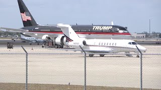 Trumps plane remains at PBIA amid possible indictment [upl. by Junina]