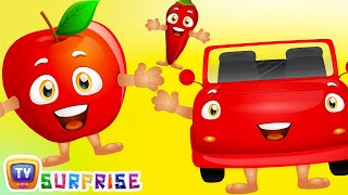 Learn RED Colour with Funny Egg Surprise amp RED Color Song  ChuChuTV Surprise Eggs Colors for Kids [upl. by Pip]