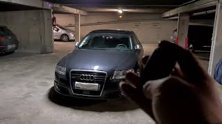 Audi A6 4FC6 folding and unfolding mirrors with the key button [upl. by Ainod]