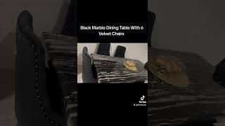 Black Marble Dining Table With 6 Chairs home [upl. by Boggers601]