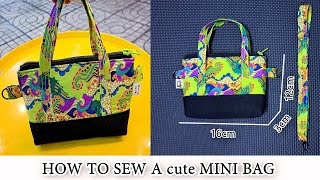 DIY30 How to Sew a Cute Mini Bag [upl. by Cirilla]