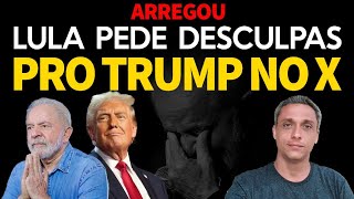 ARREGOU LULA coloca o rabo entre as pernas e já pede desculpas pro TRUMP no X [upl. by Ahsilat]