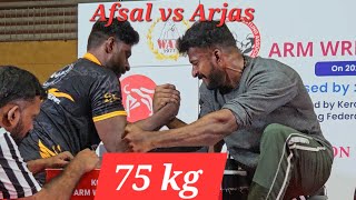 75 kg arm wrestling calicut arm wrestling 2024afsal arjas ameen [upl. by Arikat]