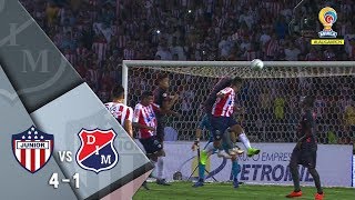 Junior vs Medellín resumen y goles del partido 41 Final Ida Liga Águila 2018 II [upl. by Dadirac852]