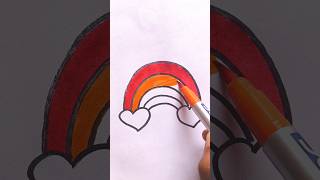 Rainbow 🌈 Drawing Colouring and Painting for Kids kids shorts [upl. by Duffy559]