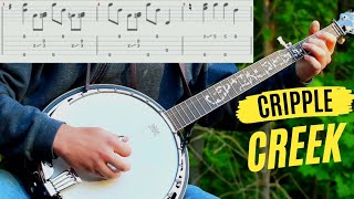 Cripple Creek  Banjo Lesson with Tab [upl. by Ahsiekin]