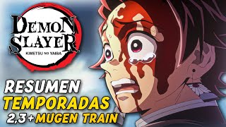 KIMETSU NO YAIBA RESUMEN TEMPORADAS 23 Y MUGEN TRAIN  DOJOTAKU [upl. by Lolita]