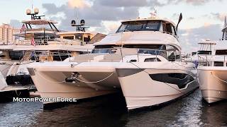 Aquila Largest Power Catamaran 70 Luxury Yacht Walkthrough [upl. by Sclar]