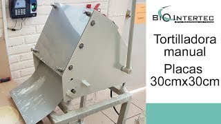 Tortilladora para harina con placas 30X30 cm  Tortilla machine [upl. by Gilbye]