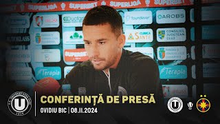 🎙 CONFERINȚĂ DE PRESĂ  Ovidiu Bic despre duelul cu FCSB „Sperăm să facem un joc foarte bun” [upl. by Denoting]