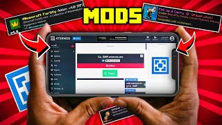 How to install mods in aternos server  How to add mod in minecraft pe server [upl. by Esyle]