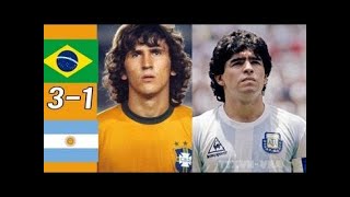 Brazil 3 x 1 Argentina Zico Maradona Kempes ● 1982 World Cup Extended Goals amp Highlights HD [upl. by Nanreit]