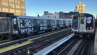 R160 J train ride from hewes st to Marcy Avenue ft r32fan [upl. by Nedra]