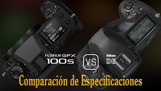 Fujifilm GFX 100s vs Nikon D6 Una Comparación de Especificaciones [upl. by Recneps]