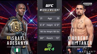 ISRAEL ADESANYA VS ROBERT WHITTAKER 2 FULL FIGHT UFC 271 [upl. by Tarabar]