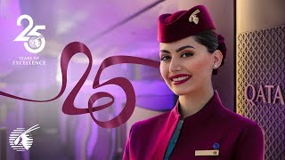 Celebrating 25 years of Excellence  Qatar Airways [upl. by Mcmath]