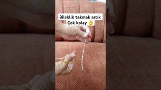 Lastik ile bileklik takma hilesi bunubiliyormuydunuz pratikçözümler fikirolsun shorts trending [upl. by Atinauj]