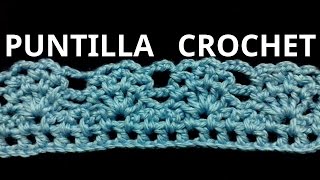 PUNTILLA en tejido crochet o ganchillo N° 18 tutorial paso a paso Moda a Crochet [upl. by Anaiv]