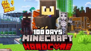 I Survived 100 days of ALL THE MODS 9 in Hardcore Minecraft [upl. by Aufa]