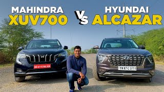 Mahindra XUV700 vs Hyundai Alcazar  The 7seater dilemma  Detailed Comparison  Times Drive [upl. by Heyer974]