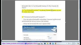 DeSmuME How To Use DeSmuME Emulator To Play Nintendo DS Games [upl. by Blankenship397]