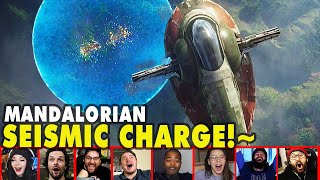 Reactors Reaction To Boba SEISMIC CHARGE On The Mandalorian Season 2 Episode 7  Mixed Reactions [upl. by Kcerb]