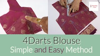 4 Dart Blouse by Stitching Class Easy Tricks Four Dart Blouse Cutting and Stitching 4 Tucks Blouse [upl. by Latsyek]