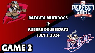 July 7 2024 Game 2 of 2 Batavia Muckdogs  Auburn Doubledays [upl. by Birk520]