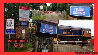 HEAVILY RARE amp UNIQUE  Ashwell Gatehouse Level Crossing Rutland 020724 [upl. by Hare85]