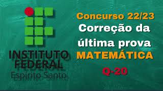 Questão 18  Prova Resolvida do IFES 2022 2023  Resolução da prova  MÉDIA ARITMÉTICA e PROPORÇÃO [upl. by Esihcoc]