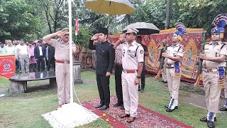 Divisional Commissioner Kashmir Vijay Kumar Bidhuri hoists Tricolour in Div Com Office At Srinagar [upl. by Nathanson446]