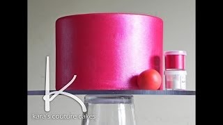 Karas Couture Cakes  How to Apply a Luster Finish to Cakes [upl. by Sharpe620]