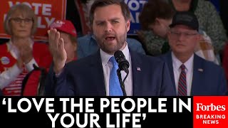 JUST IN JD Vance Urges GOP Voters Not To Discard Friends Family Who Vote Differently Than They Do [upl. by Aroda]