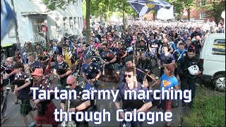 Tartan army marching through Cologne [upl. by Acinyt244]