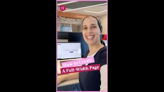 How to create a fullwidth page in Elementor ↔️ Shorts [upl. by Madonna]