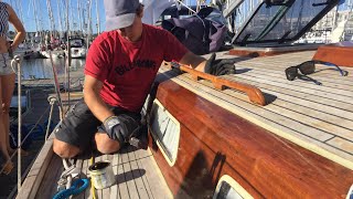 Varnishing The Superstructure Of A Vindö 45  Mini Ep 13 Thula Sailing [upl. by Betty]