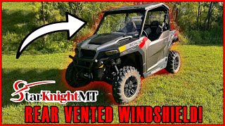 POLARIS GENERAL REAR WINDSHIELD INSTALL amp REVIEW StarKnightMT [upl. by Aerdnaxela]