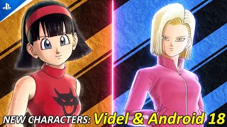 NEW DLC PACK 17 OFFICIAL NEW CHARACTERS REVEALED VIDEL DB SUPER amp ANDROID 18 DB SUPER [upl. by Ainet]