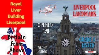 Flight over Liverpool’s iconic Royal Liver Building liverpool dronevideo cinematic history dji [upl. by Pontius]