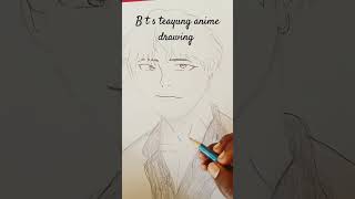 B t s v teayung anime drawing [upl. by Abih]