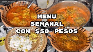 MENU SEMANAL CON 50 PESOSTORTITAS ECONOMICASFABI CEA [upl. by Innad621]