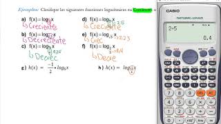 Clasificación de Funciones Logarítmicas 🔴 CRECIENTE o DECRECIENTE Bachillerato [upl. by Neill922]