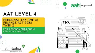 AAT Q2022 Level 4 Personal Tax FA2023 PNTA  Task 2  First Intuition [upl. by Anitsyrc730]