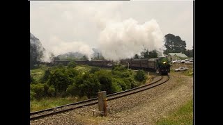 Australian steam locomotives SMR18 amp 3801  Southern Highlands  November 1998 [upl. by Anma381]