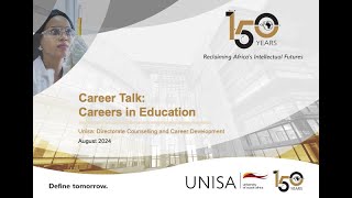 Career Talk Careers in Education [upl. by Yar]