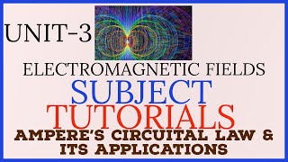 ELECTROMAGNETIC FIELDS SUBJECT TUTORIALSUNIT3AMPERES CIRCUITAL LAW amp ITS APPLICATIONS emf [upl. by Ardelle]